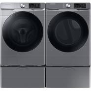 Samsung Platinum Front Load Laundry Pair with WF45B6300AP 27 Inch Smart ...