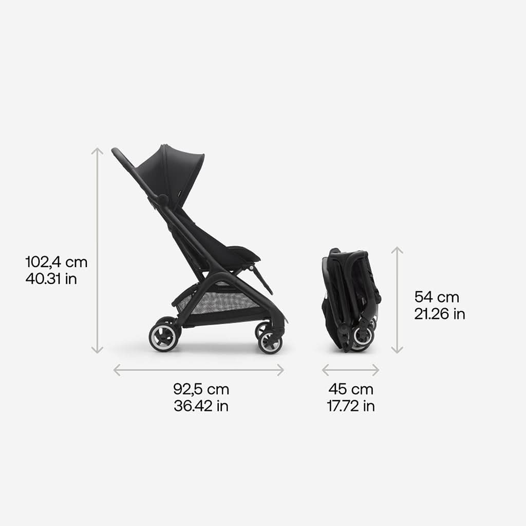 Bugaboo Butterfly Complete Lightweight Stroller Black / Dark Cherry — thumbnail 9
