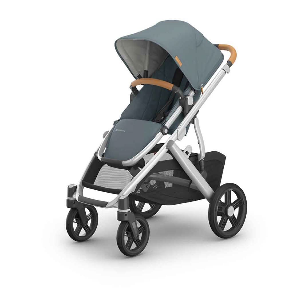 UPPAbaby Vista V3 Stroller Greyson: Charcoal Mlange / Carbon Frame / Saddle Leather