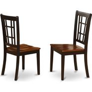 East west furniture nic blk w 1