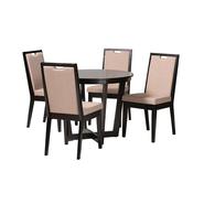 Baxton studio anasanddarkbrown5pcdiningset 1