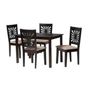 Baxton studio rh386csanddarkbrown5pcdiningset 1
