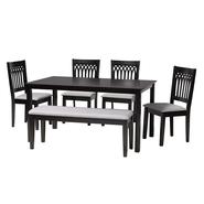 Baxton studio rh389cgreydarkbrown6pcdiningset 1