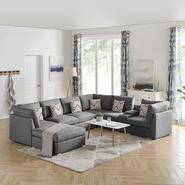 Lilola Home Fabric Sectional Sofa 898256 Gray