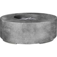 XO 36 Inch Round Fire Pit with Fiber Glass Reinforced Durable Concrete : Gray