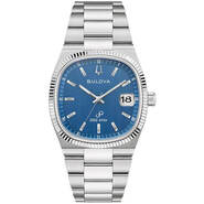 Bulova Super Seville Collection Quartz Watch - Stainless/Blue