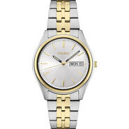 Seiko Essentials Collection Quartz Watch - Two Tone Stainless/White