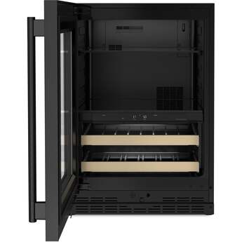 KitchenAid KUBL524SBE 24 Inch Built-In Undercounter Dual Zone Beverage Center Black Ore — thumbnail 2