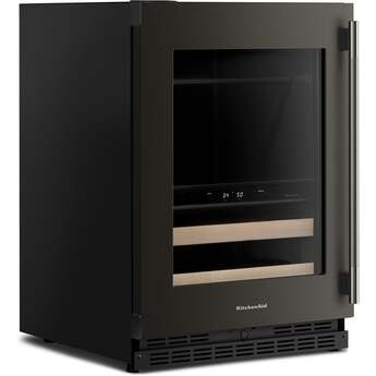 KitchenAid KUBL524SBE 24 Inch Built-In Undercounter Dual Zone Beverage Center Black Ore — thumbnail 5