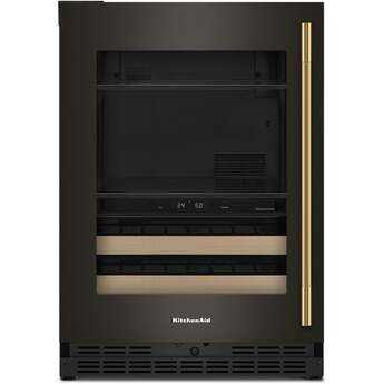 KitchenAid KUBL524SBE 24 Inch Built-In Undercounter Dual Zone Beverage Center Black Ore — thumbnail 6