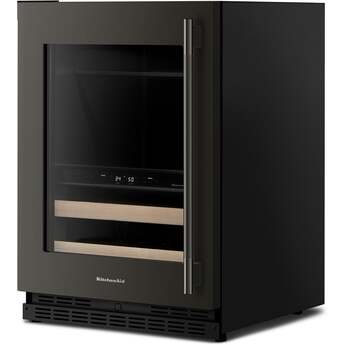 KitchenAid KUBL524SBE 24 Inch Built-In Undercounter Dual Zone Beverage Center Black Ore — thumbnail 7