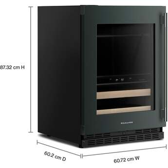 KitchenAid KUBL524SJP 24 Inch Built-In Undercounter Dual Zone Beverage Center Juniper — thumbnail 12