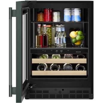 KitchenAid KUBL524SJP 24 Inch Built-In Undercounter Dual Zone Beverage Center Juniper — thumbnail 3