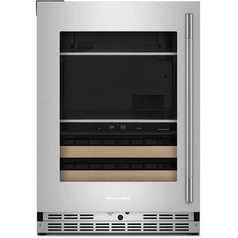 KitchenAid KUBL524SPS 24 Inch Beverage Center PrintShield Stainless Finish