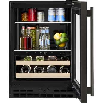 KitchenAid KUBR524SBE 24 Inch Built-In Undercounter Dual Zone Beverage Center Black Ore — thumbnail 10