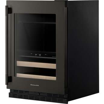 KitchenAid KUBR524SBE 24 Inch Built-In Undercounter Dual Zone Beverage Center Black Ore — thumbnail 2