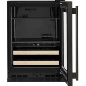 KitchenAid KUBR524SBE 24 Inch Built-In Undercounter Dual Zone Beverage Center Black Ore — thumbnail 4