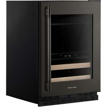 KitchenAid KUBR524SBE 24 Inch Built-In Undercounter Dual Zone Beverage Center Black Ore — thumbnail 5