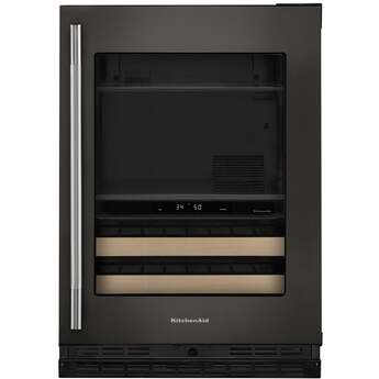 KitchenAid KUBR524SBE 24 Inch Built-In Undercounter Dual Zone Beverage Center Black Ore — thumbnail 8