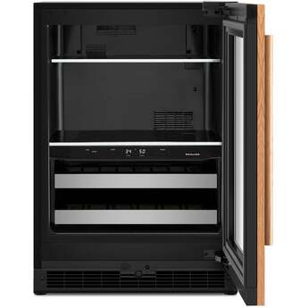KitchenAid KUBR524SPA 24 Inch Built-In Undercounter Dual Zone Beverage Center Panel Ready — thumbnail 2