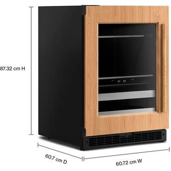 KitchenAid KUBR524SPA 24 Inch Built-In Undercounter Dual Zone Beverage Center Panel Ready — thumbnail 6