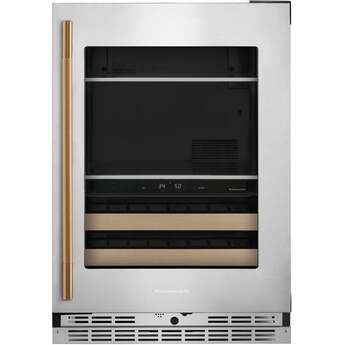 KitchenAid KUBR524SPS 24 Inch Built-In Undercounter Dual Zone Beverage Center PrintShield Stainless Finish — thumbnail 10