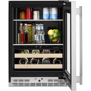 KitchenAid KUBR524SPS 24 Inch Built-In Undercounter Dual Zone Beverage Center PrintShield Stainless Finish — thumbnail 12