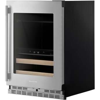 KitchenAid KUBR524SPS 24 Inch Built-In Undercounter Dual Zone Beverage Center PrintShield Stainless Finish — thumbnail 2