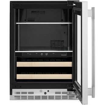 KitchenAid KUBR524SPS 24 Inch Built-In Undercounter Dual Zone Beverage Center PrintShield Stainless Finish — thumbnail 4