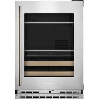 KitchenAid KUBR524SPS 24 Inch Built-In Undercounter Dual Zone Beverage Center PrintShield Stainless Finish — thumbnail 8