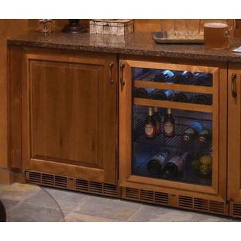 Perlick 24-Inch Signature Series Panel Ready Glass Door Outdoor Refrigerator, Left Hinge