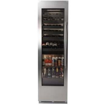 Perlick CR24C24LL 24 Inch Column Beverage, Dual Zone, Glass Overlay Ready: Panel Ready, Glass