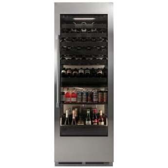 Perlick CR30C24RL 30 Inch Column Beverage, Dual Zone, Glass Overlay Ready: Panel Ready, Glass