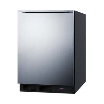 Summit FF63BKBIDTPUBSSHHADA 24 Inch Stainless Steel Freestanding or Built In Beverage Center — thumbnail 5