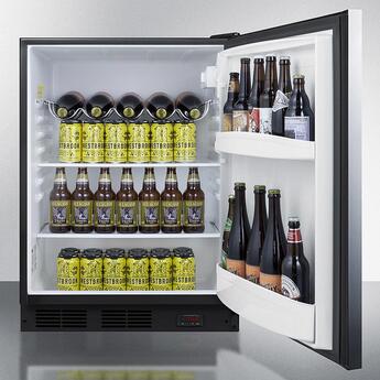 Summit FF63BKBIDTPUBSSHHADA 24 Inch Stainless Steel Freestanding or Built In Beverage Center — thumbnail 6