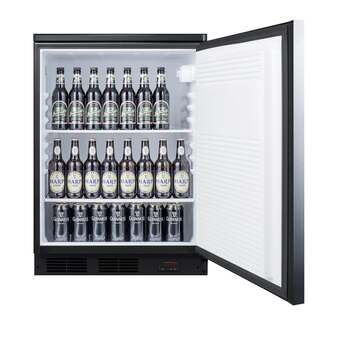 Summit FF7LBLKBIPUBSSHV 24 Inch Beverage Center — thumbnail 5