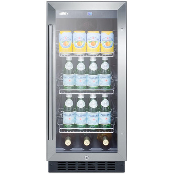 Summit SCR1536BG 15 Inch Stainless Steel Freestanding Beverage Center — thumbnail 5