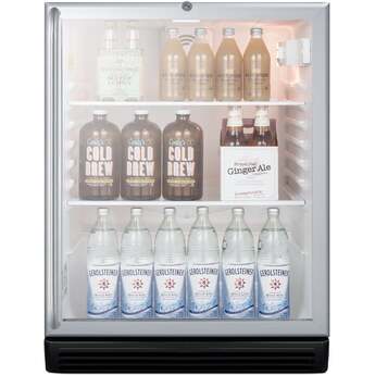 Summit SCR600BGLBISHADA 24 Inch Stainless Steel Freestanding or Built In Beverage Center — thumbnail 5