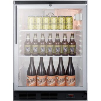 Summit SCR600BGLDTPUBHV Stainless Steel Freestanding or Built In Beverage Center — thumbnail 4