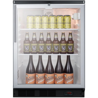 Summit SCR600BGLDTPUBHV Stainless Steel Freestanding or Built In Beverage Center — thumbnail 5