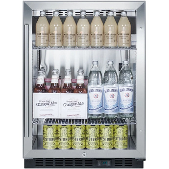 Summit SCR610BL 24 Inch Stainless Steel Freestanding or Built In Beverage Center — thumbnail 4