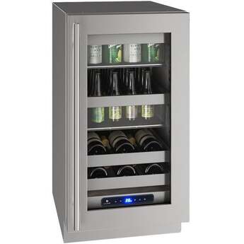 U-Line UHBV518SG51A 5 Class Series 18 Inch Stainless Steel Freestanding or Built In Beverage Center — thumbnail 5