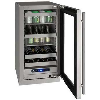 U-Line UHBV518SG51A 5 Class Series 18 Inch Stainless Steel Freestanding or Built In Beverage Center — thumbnail 6