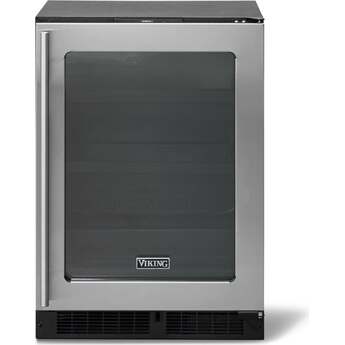 Viking 24 Inch Built-In Undercounter Beverage Center with 18 Wine Bottle Capacity, 162 Can Capacity, 3-in-1 Convertible Glide-Out Shelves, UV-Resistant Argon-Filled Glass Door, Sabbath Mode, and ENERGY STAR® Certified: Panel Ready Glass Door — thumbnail 4