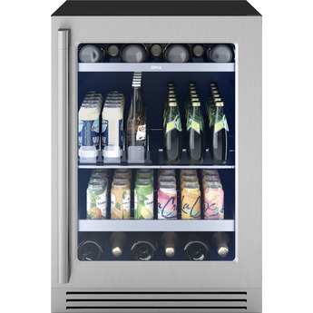 Zephyr PRPB24C01CG 24 Inch Presrv Pro Single Zone Undercounter Beverage Cooler: Stainless Steel