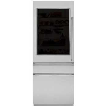 Monogram 30" Custom Panel with Glass Door Bottom Freezer Regfrigerator - Energy Star — thumbnail 2
