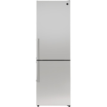 Bertazzoni 24 Inch Freestanding Bottom Mount Refrigerator With Ice Maker: Stainless Steel