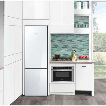 Bosch B10CB81NVW 800 Series 24 Inch White Counter Depth Bottom Freezer Refrigerator — thumbnail 19