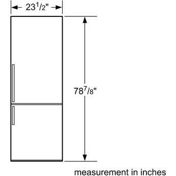 Bosch 500 Series 24" 12.5 cu. ft. Stainless Steel Counter Depth Bottom Freezer Refrigerator - Energy Star — thumbnail 15