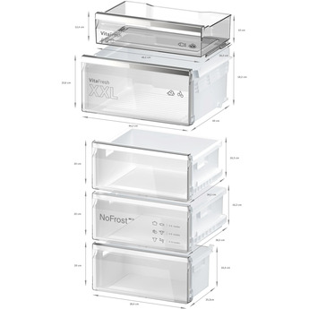 Bosch B24CB50ESS 24 Inch Counter Depth Bottom Freezer Refrigerator — thumbnail 16